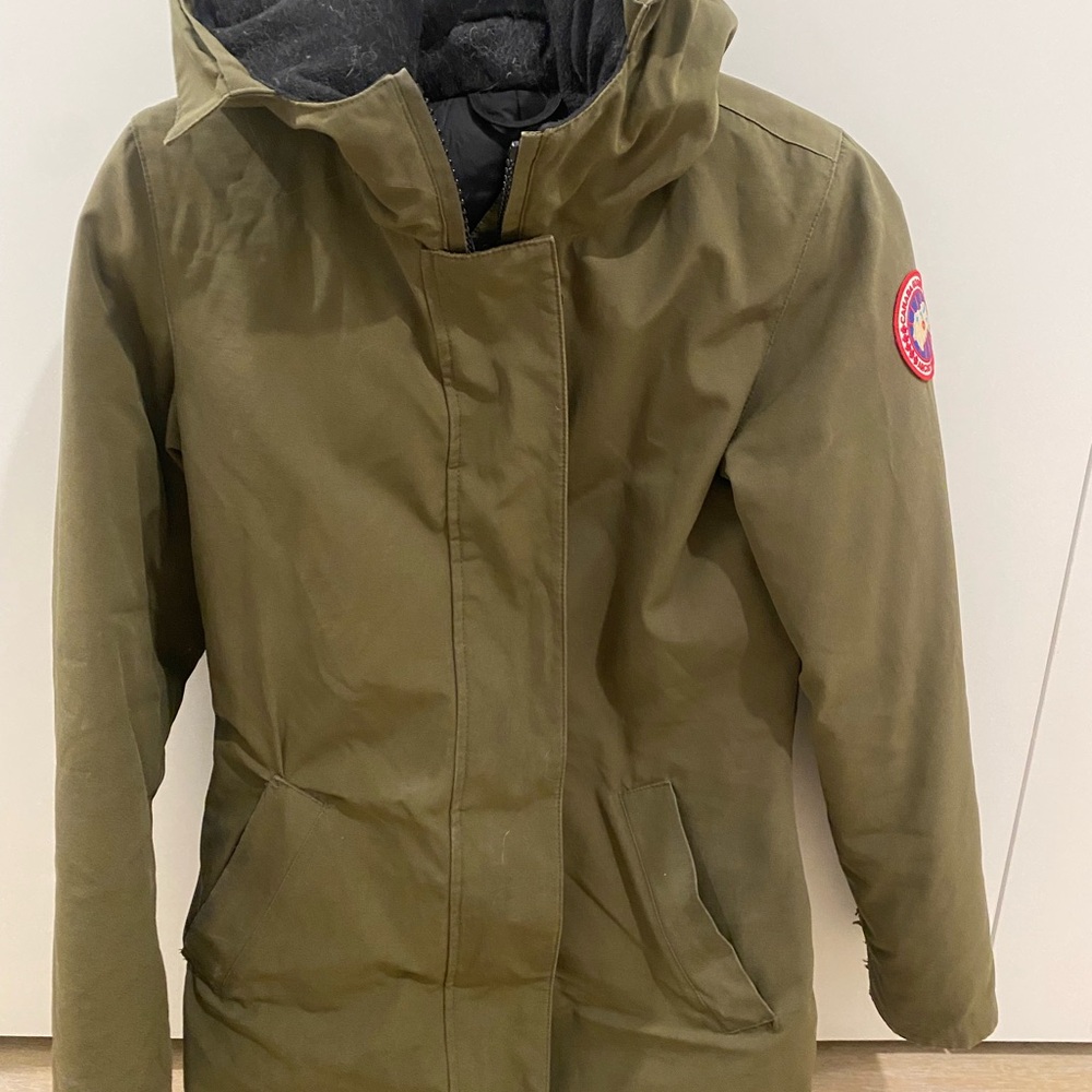 Olive green Canada goose down parka